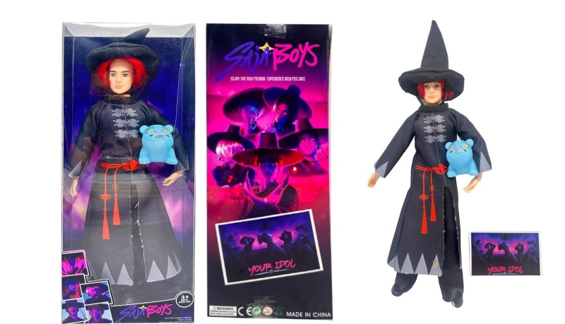 LT1比1 K-POP 猎魔动画版  11.5寸11关节实身恶魔沙加浪漫  带金貂卡片一张    带一只搪胶derpy老虎-LT556235